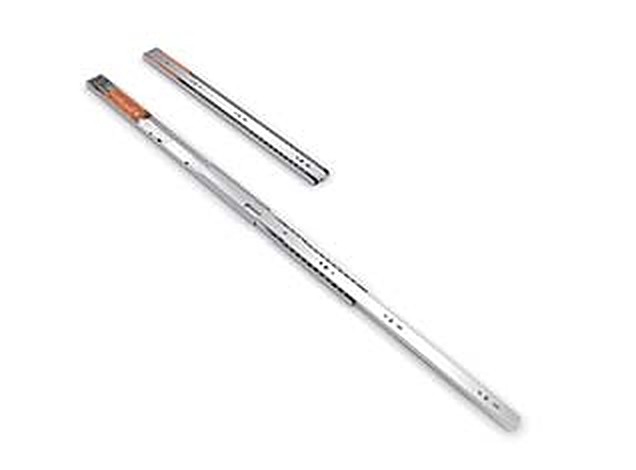 45 mm full-extension ball-bearing drawer slide in zinc-plated cold-rolled steel
