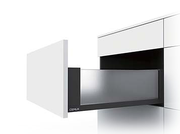 Cemux H box drawer H167 with frosted glass side wall